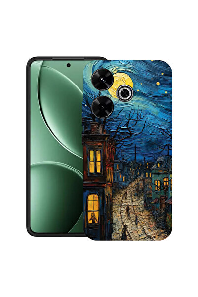 bestcase Carcasă ultra subțire TPU pentru Xiaomi Redmi 13x, Van Gogh City Life, 2052011 B 1282