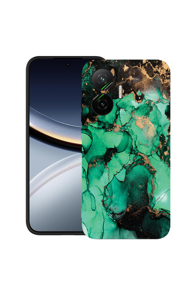 bestcase Θήκη TPU Mat Ultra Slim για Poco F7, Σκούρο Μάρμαρο, 2052009 B 890