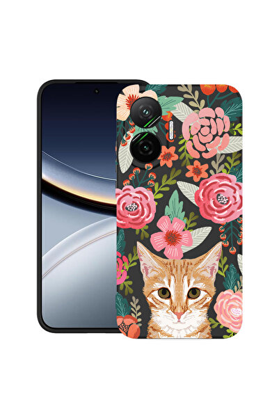 bestcase Carcasă ultra subțire TPU pentru Poco F7, pisică și flori, 2052009 B...