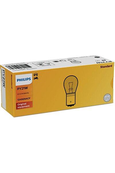 Philips Bec Semnalizare Galben Incandescent PY21W 12V BAU15s - 12496NACP
