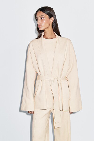 Massimo Dutti Kemerli triko hırka