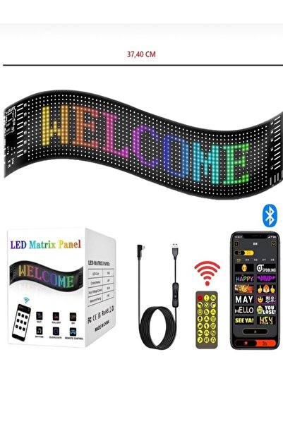 Genel Markalar Rgb Led Matrix Panel Dijital Ekran App Kontrollü Kumandalı 16x64 Led Animasyon Kayan Ekran