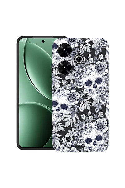 bestcase Carcasă ultra subțire TPU Mat pentru Xiaomi Redmi 13x, model craniu ...