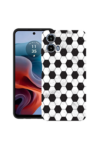 bestcase Carcasă ultra subțire TPU pentru Motorola Moto G45, model fotbal, 20...