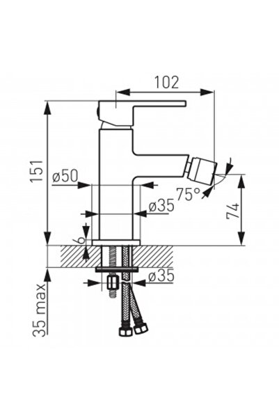 FERRO Baterie bideu stativa negru Zicco Black