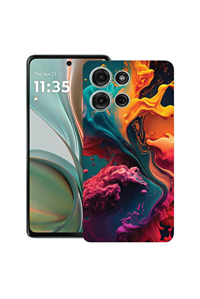 bestcase Carcasă ultra subțire TPU pentru Motorola Edge 50, culori lichide, 2...