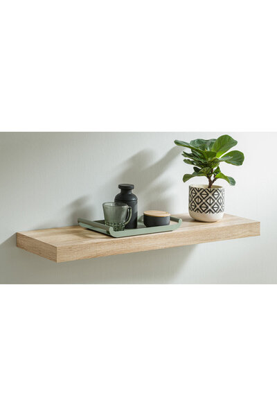 AsolBD أرفف حائط عائمة مزخرفة مع حوامل أنيقة غير مرئية مصنوعة من الخشب الصناعي الحديث 60 سم