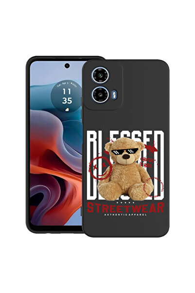 bestcase Carcasă ultra subțire TPU pentru Motorola Moto G45, Teddy Bear Bless...