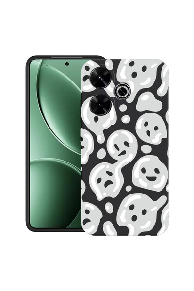 bestcase Θήκη TPU εξαιρετικά λεπτή για Xiaomi Redmi 13x, γκρι Acid Smiley, 20...