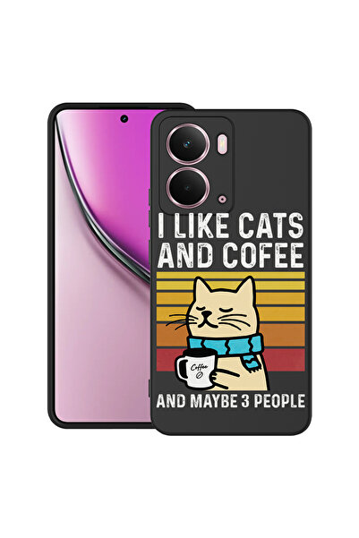 bestcase Carcasă ultra subțire TPU Mat pentru Realme P3, Pisici și cafea, 205...