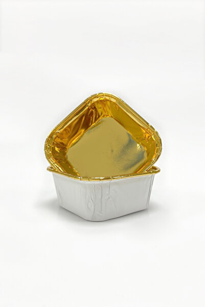 kidspartim Muffin Cake Capsule White-Gold 25 Pieces