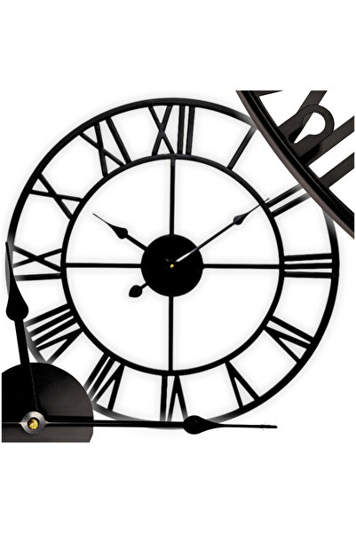 Other Ceas electronic mare de perete, stil loft modern, mecanism silențios, negru