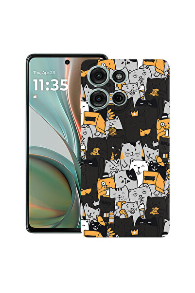 bestcase Carcasă ultra subțire din TPU pentru Motorola Edge 50, model pisică,...