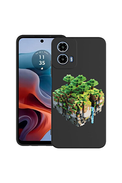 bestcase Carcasă ultra subțire din TPU pentru Motorola Moto G45, Minecraft, 2...