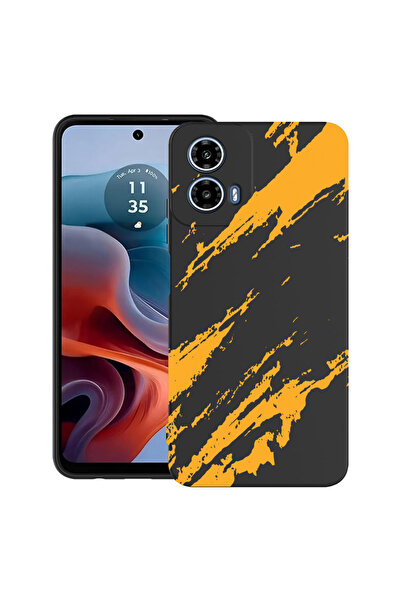 bestcase Carcasă ultra subțire din TPU pentru Motorola Moto G45, dungi aurii,...