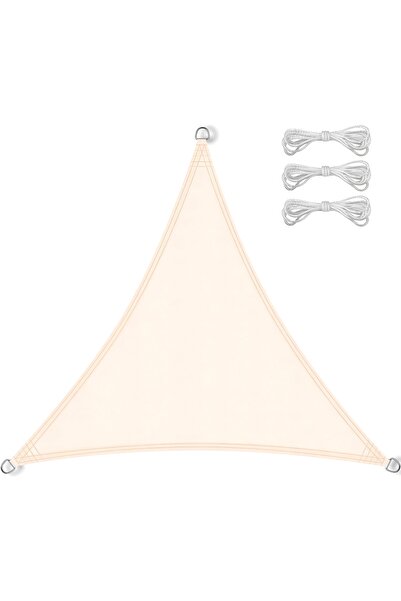 Other Copertină triunghiulară 4x4x4m, impermeabilă, parasolar terasă grădină bej