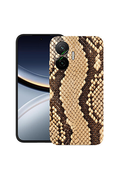 bestcase Carcasă ultra subțire TPU Mat pentru Poco F7, model piele de șarpe, ...