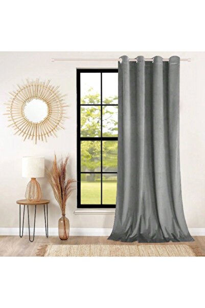 Other Blackout curtain 250x140 with eyelets, grey velvet, thick