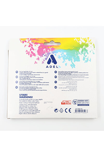 Adel Jumbo Size 12-Pack Felt-Tip Pens