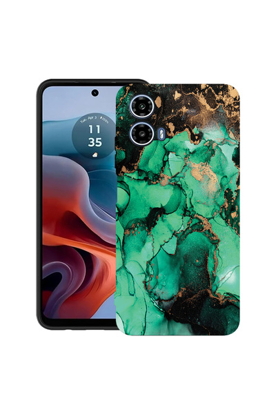 bestcase Carcasă ultra subțire TPU pentru Motorola Moto G45, marmură închisă,...