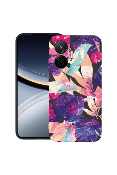 bestcase Carcasă ultra subțire TPU Mat pentru Poco F7, flori tropicale, 20520...