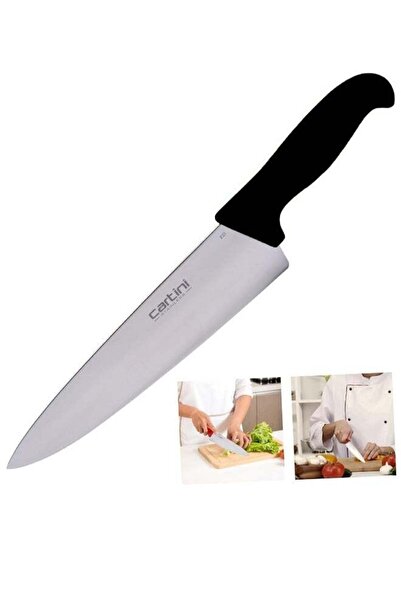 Godrej Cartini Classic Chef Knife, Stainless Steel Heavy Duty Slicing and Dicing Meat, 10"-Black