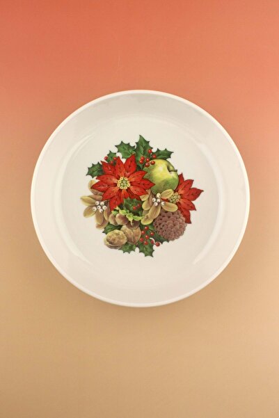 Bursa Porselen Dekor Fruit Flowers Porcelain Salad Bowl