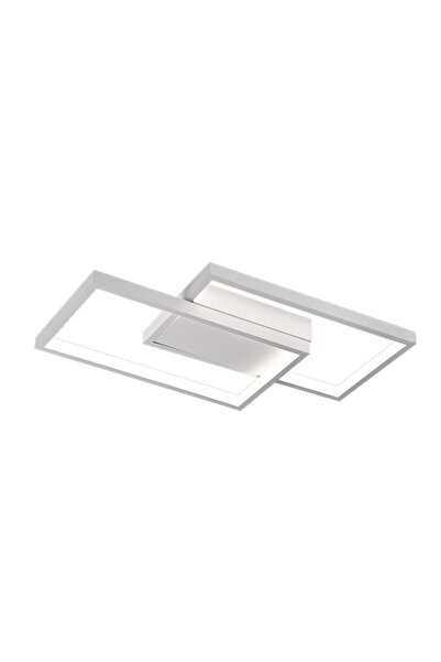 Alessandro DESIGN LED Chandelier with Remote Control LANDYN 62W, 2 Squares, Cold/Warm/Neutral Light, Dimmable, White