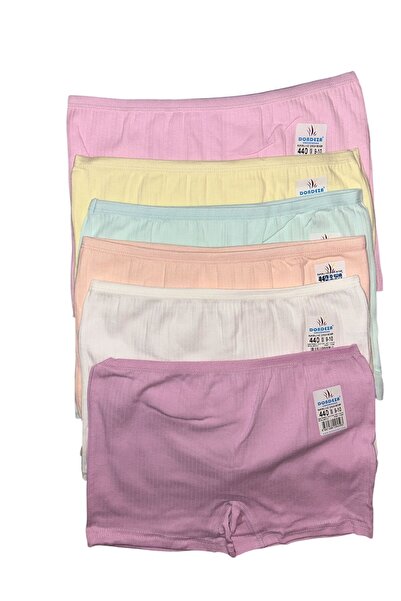 Dondeza 6 Pieces of Ribbed Girls' Boxer Shorts Giant Price