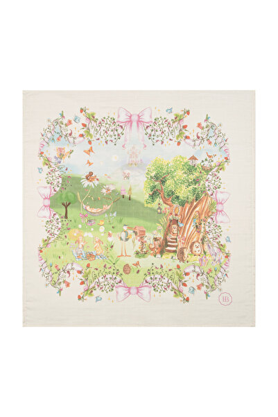 Lil Bug %100 Pamuk Müslin Örtü - Büyülü Bahçe / Krem