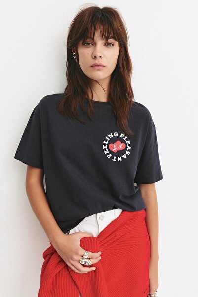 Pull & Bear Hearts graphic T-shirt