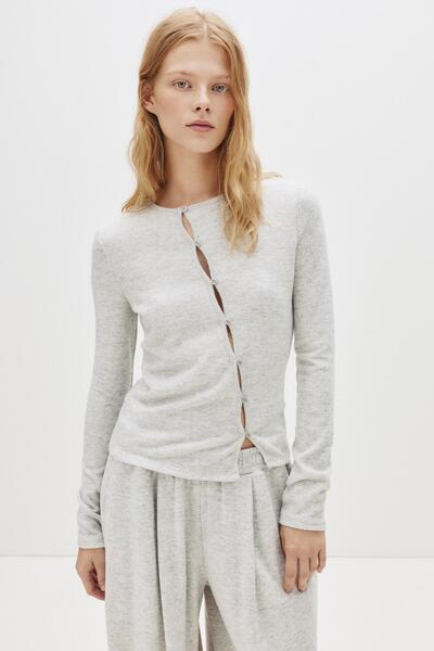 Pull & Bear Soft touch button T-shirt