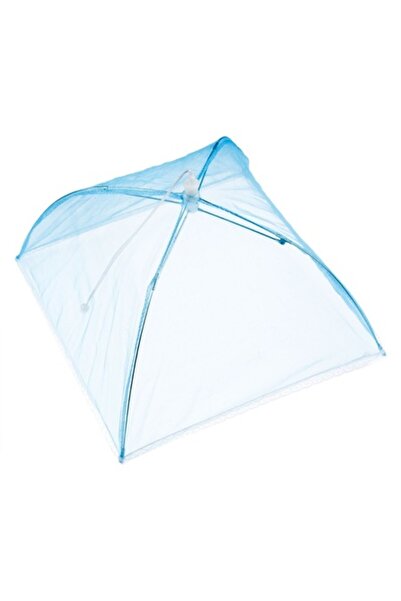 SHOPIENS Umbrelă pentru protecția alimentelor și fructelor Shopiens®, albastră cu dantelă albă, 35 x 35 cm