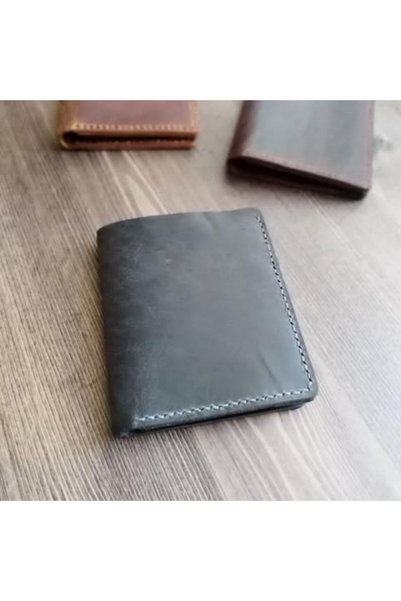 08dericraft Genuine Leather Handmade Wallet with 9 Compartments (11*9 cm)