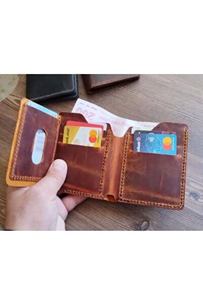 08dericraft HAKİKİ DERİ EL YAPIMI CÜZDAN 9 BÖLMELİ (11*9 CM)