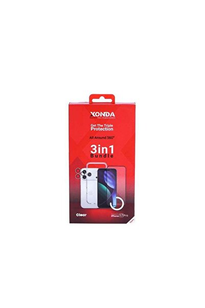 xonda حزمة 3 في 1 لهاتف iPhone 17Pro Clear