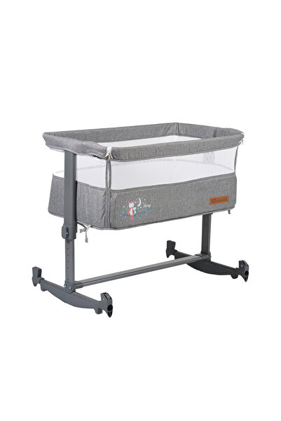 Cangaroo Co-Sleeper crib for babies Always Together Grey with sliding side, 5 reclining positions