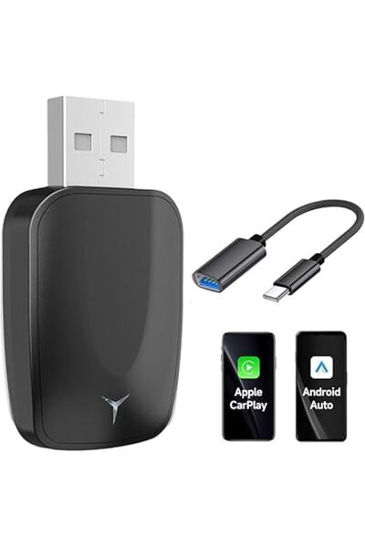 Generic محول Yihavo اللاسلكي CarPlay وAndroid Auto [ترقية 2025] - دونجل USB 2...