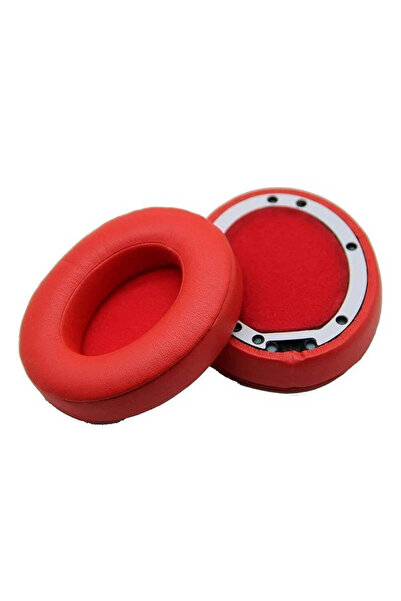 Edman Set of 2 ear pads for Beats Studio 3, Studio 2.0 wired/wireless, Over-Ear, -leather, Red