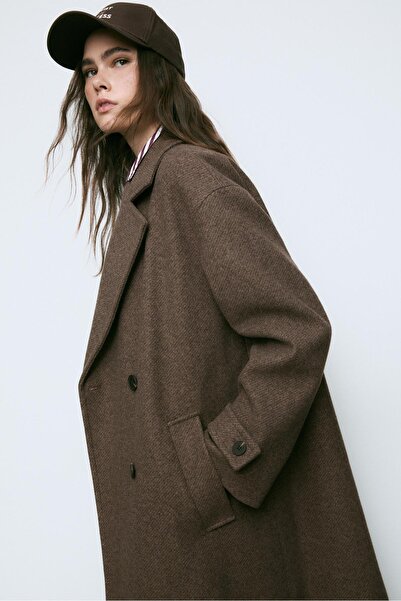 Stradivarius Uzun oversize kaban