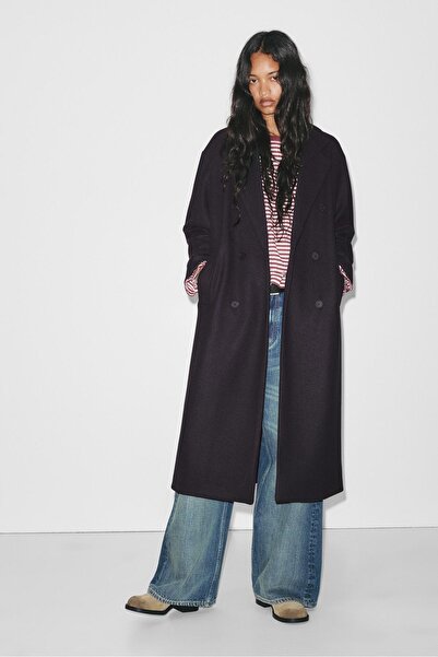 Pull & Bear Long double-breasted coat