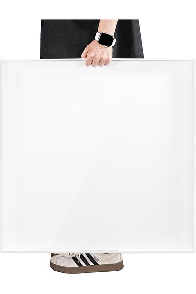 Slasa White Acrylic Decorative & Serving Tray – 61 × 61 × 5.1 cm Multi-Purpos...