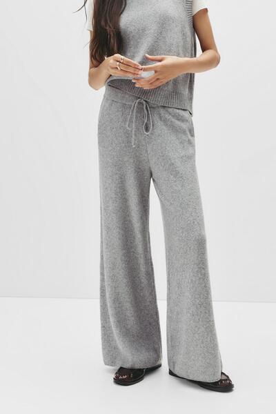 Pull & Bear Soft knit straight fit trousers