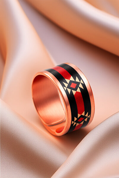 OSMANLI GÜMÜŞ Women's Copper Ring - Rosso Model Special Edition