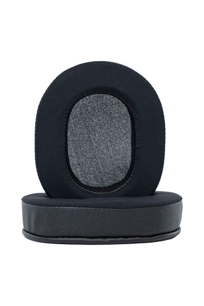 Edman Set de 2 pernițe pentru urechi pentru Brainwavz/Audio-Technica ATH M50X, M50XBT, M50, M40X, - piele, negru