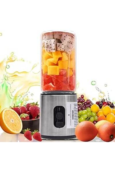 Generic خلاط روزبيبي المحمول، صانع العصائر، 350 مل، 120 واط، قابل لإعادة الشح...