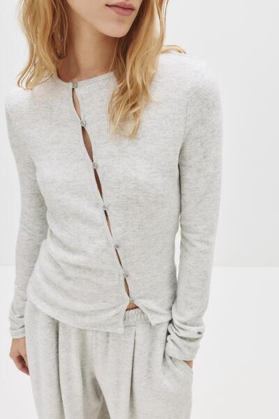 Pull & Bear Soft touch button T-shirt