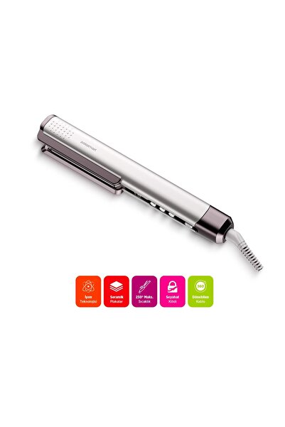 Polosmart PBS812 Kablolu 13 Kademeli Seramik Kaplamalı 63W Saç Düzleştirici Lila