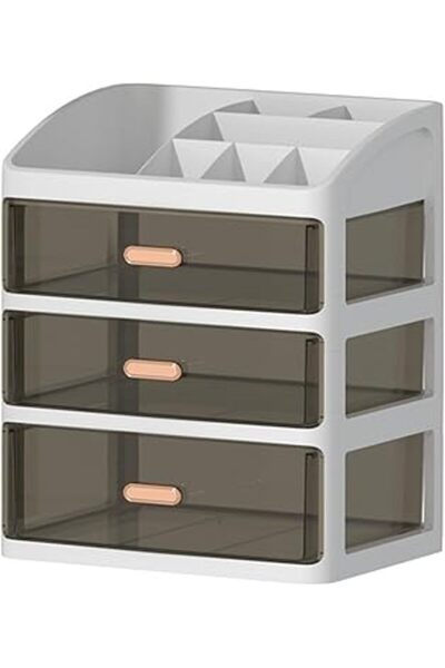 Generic منظم مكياج للزينة، منظمات للعناية بالبشرة بثلاثة أدراج، منظم مستحضرات تجميل للعناية بالبشرة،