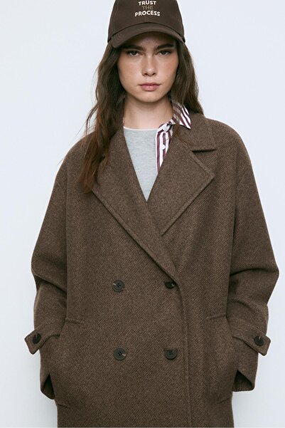 Stradivarius Uzun oversize kaban